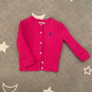 Ralph Lauren Pink Cardigan 12 month